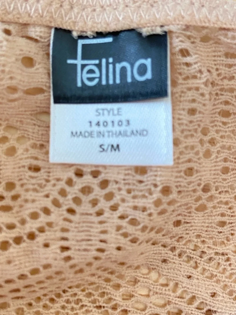 Felina Finesse Lace Cami Bralette S/M Nude Wireless Comfortable Stretch 140103